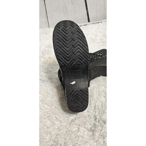Sanita Women's Woven Black Danish Clogs Size‎ 38 - Picture 8 of 13